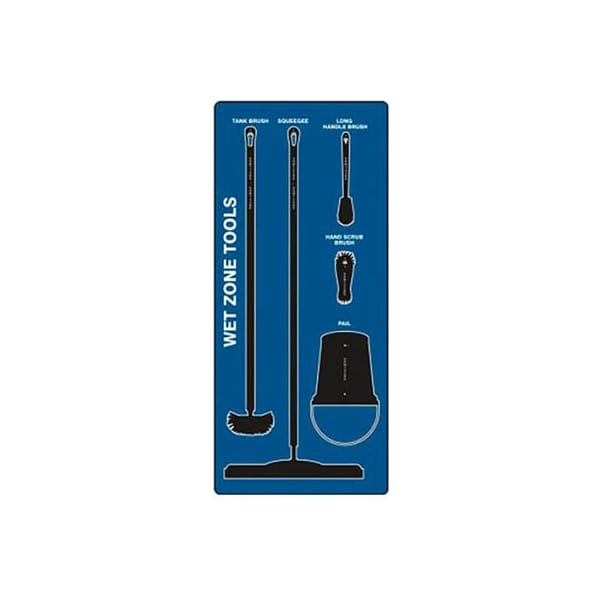 Accuform Accuform Signs Wet Zone Store-Board, Accu-Shield, Blue on Black PSB111BUBK - main